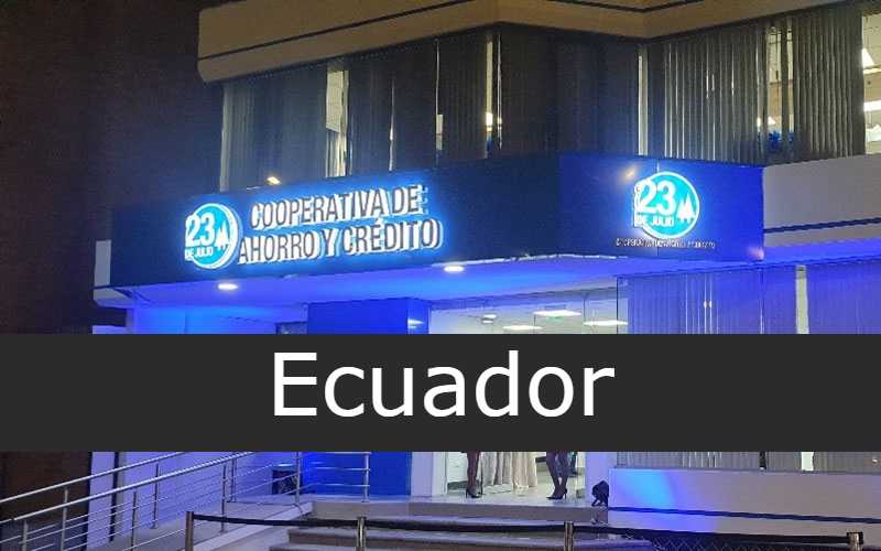 Cooperativa 23 de Julio sucursales Ecuador